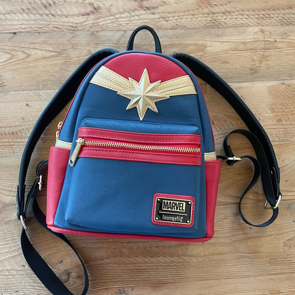 Rare loungefly Captain Marvel Mini Backpack